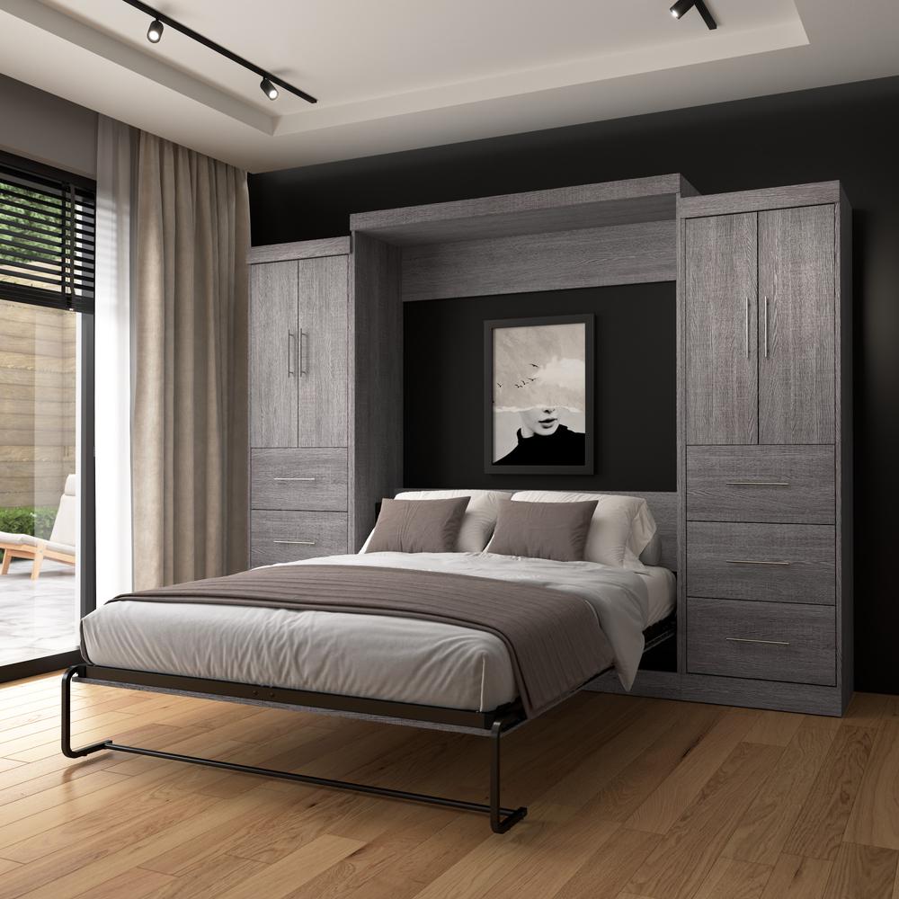 Nebula Queen Murphy Bed with 2 Wardrobes (115W). Picture 17