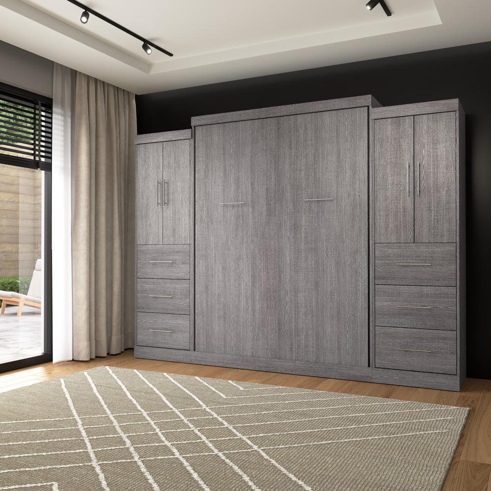 Nebula Queen Murphy Bed with 2 Wardrobes (115W). Picture 18