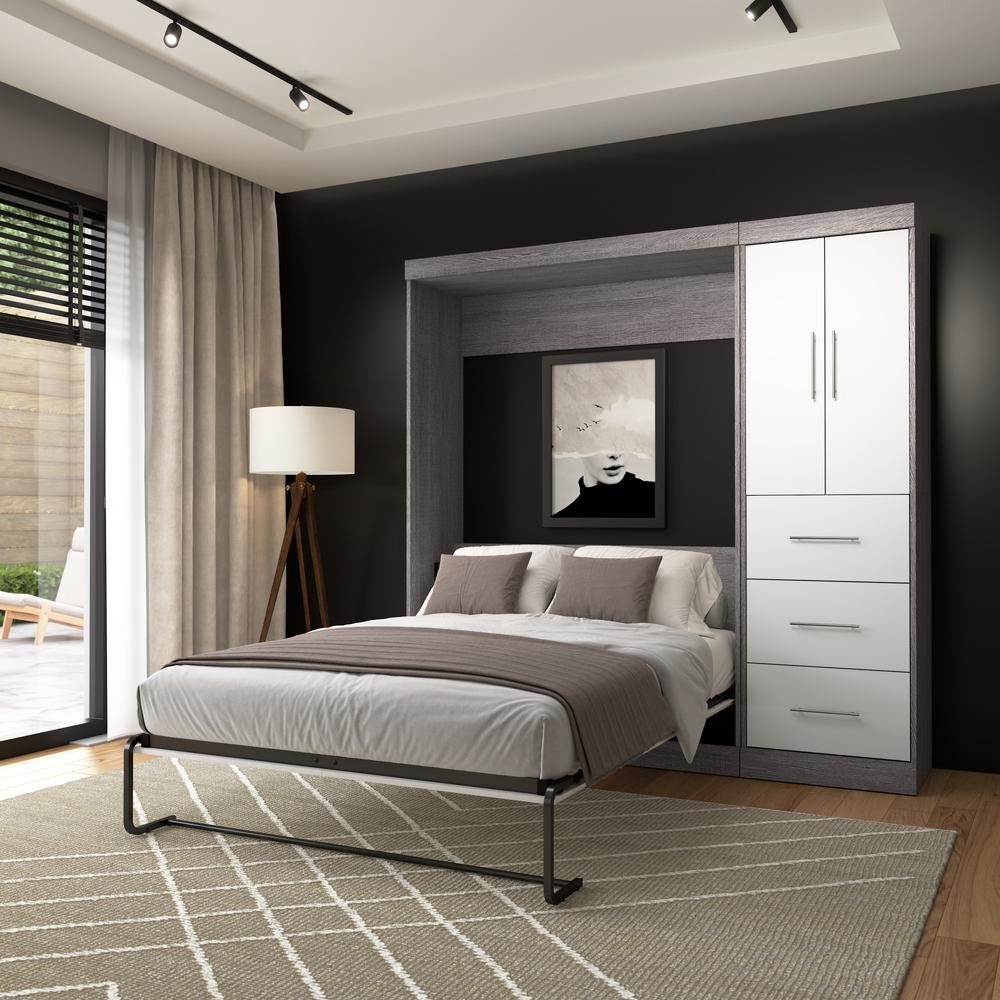 Nebula Full Murphy Bed with Wardrobe (84W). Picture 4