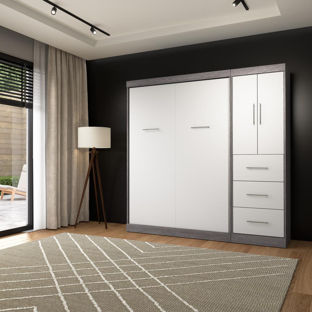 Nebula Full Murphy Bed with Wardrobe (84W). Picture 5