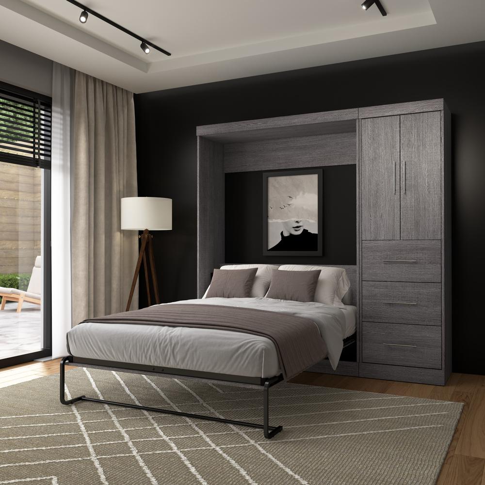 Nebula Full Murphy Bed with Wardrobe (84W). Picture 17