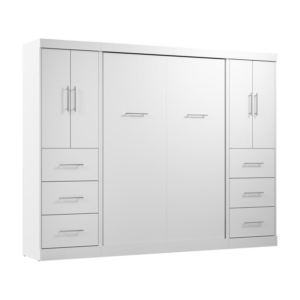 Nebula Full Murphy Bed with 2 Wardrobes (109W). Picture 1