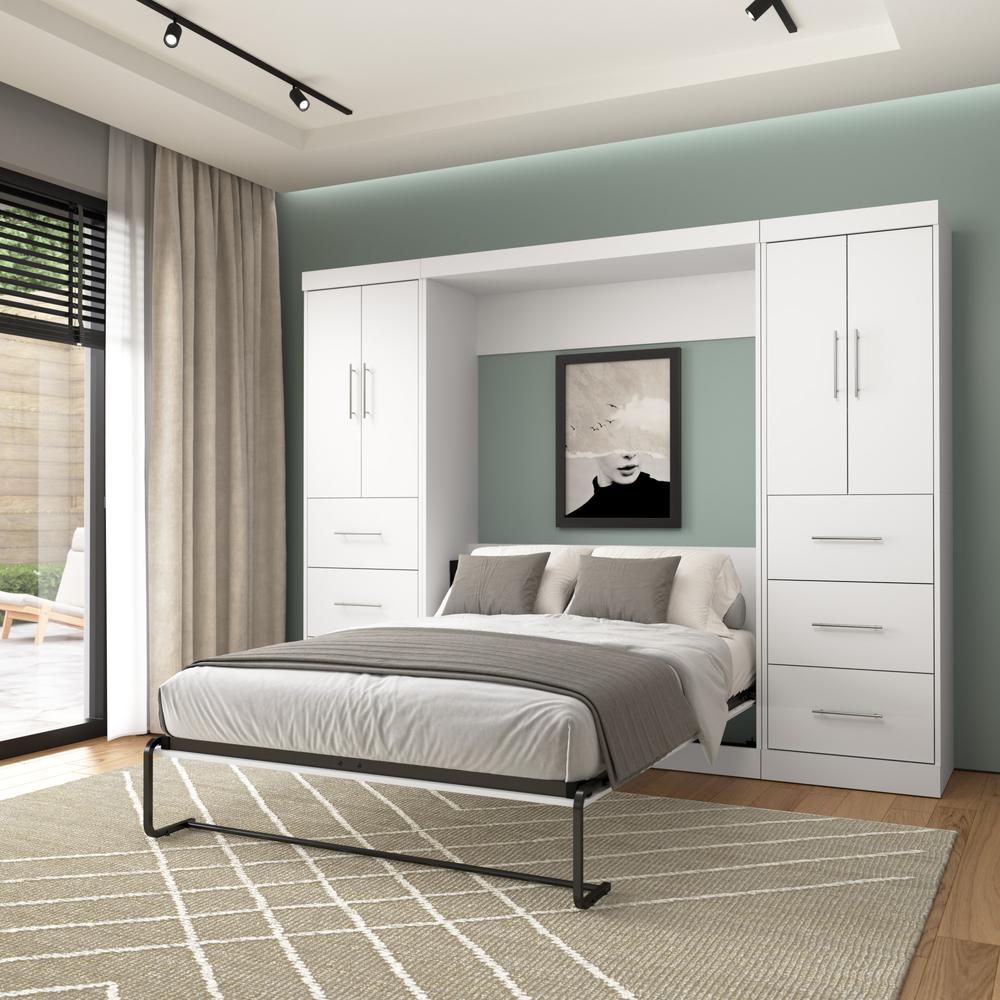 Nebula Full Murphy Bed with 2 Wardrobes (109W). Picture 2