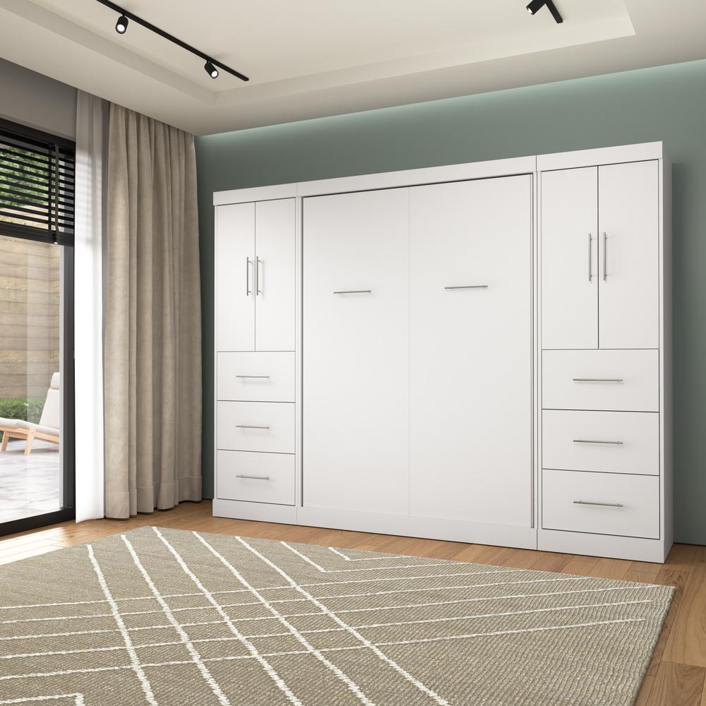 Nebula Full Murphy Bed with 2 Wardrobes (109W). Picture 6