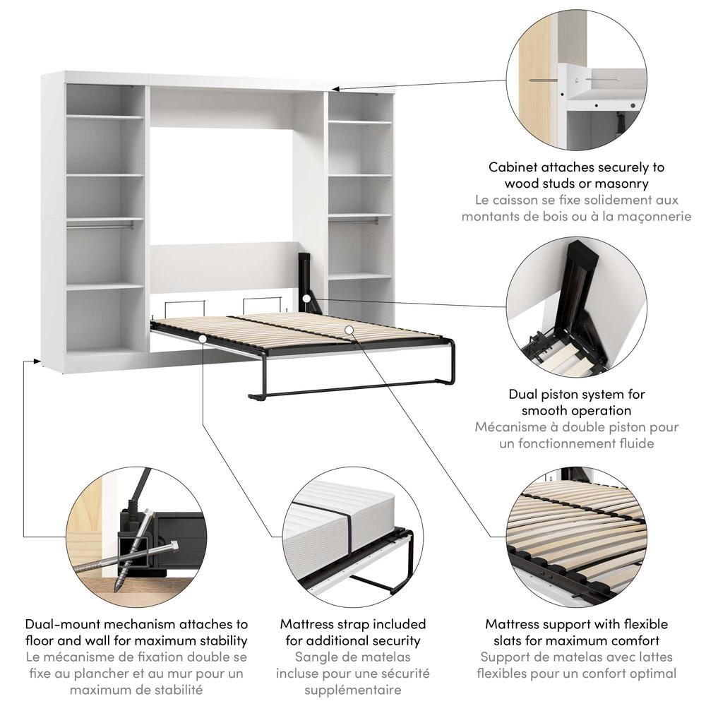 Nebula Full Murphy Bed and 2 Closet Organizers (109W). Picture 7