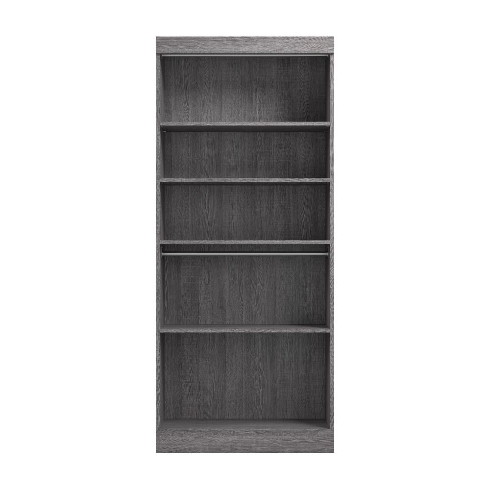 Bestar Pur 36W Closet Organizer in Bark Grey. Picture 2