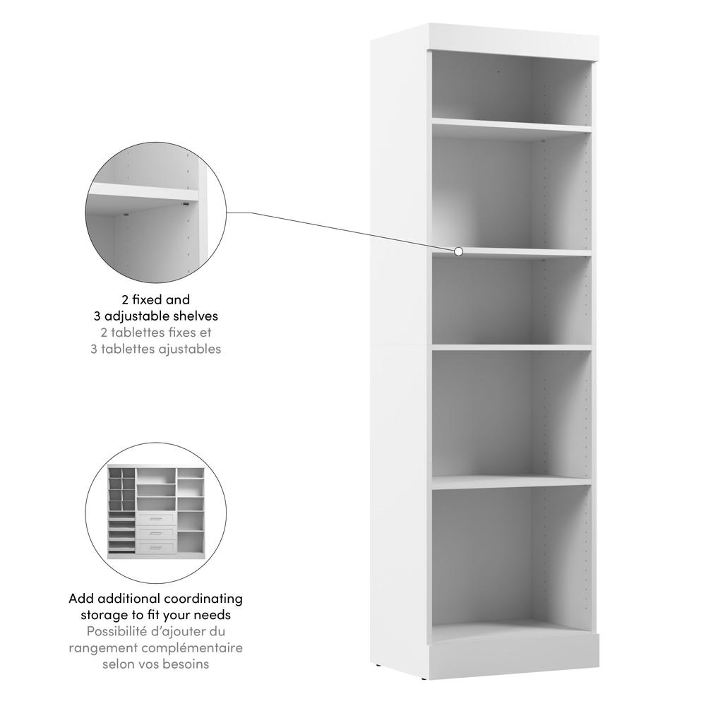 Contemporary Closet System, 25W x 19D, White. Picture 3
