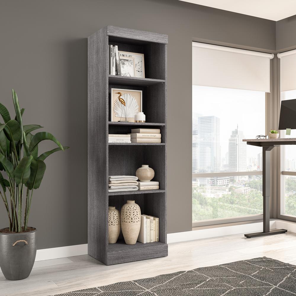 Bestar Pur 25W Closet Organizer in Bark Grey. Picture 3