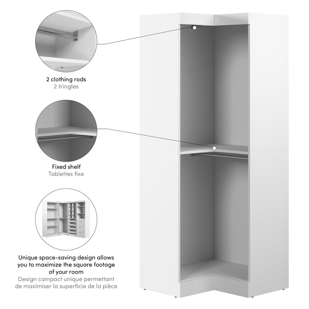 Contemporary Corner Closet System, 33W x 33D. Picture 3