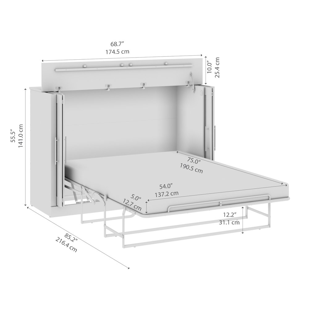 Pur 69W Full Cabinet Bed with Mattress. Picture 2