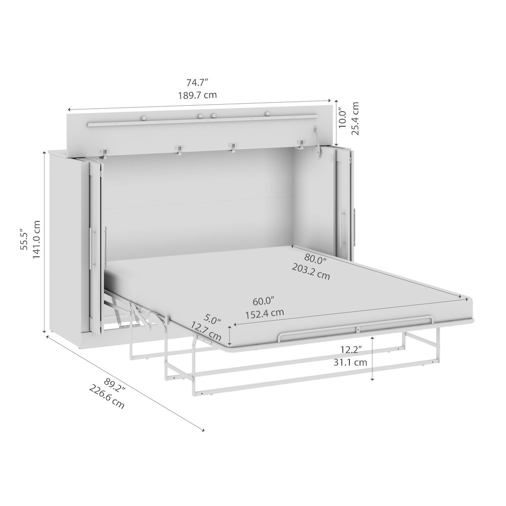 Pur 75W Queen Cabinet Bed with Mattress. Picture 5