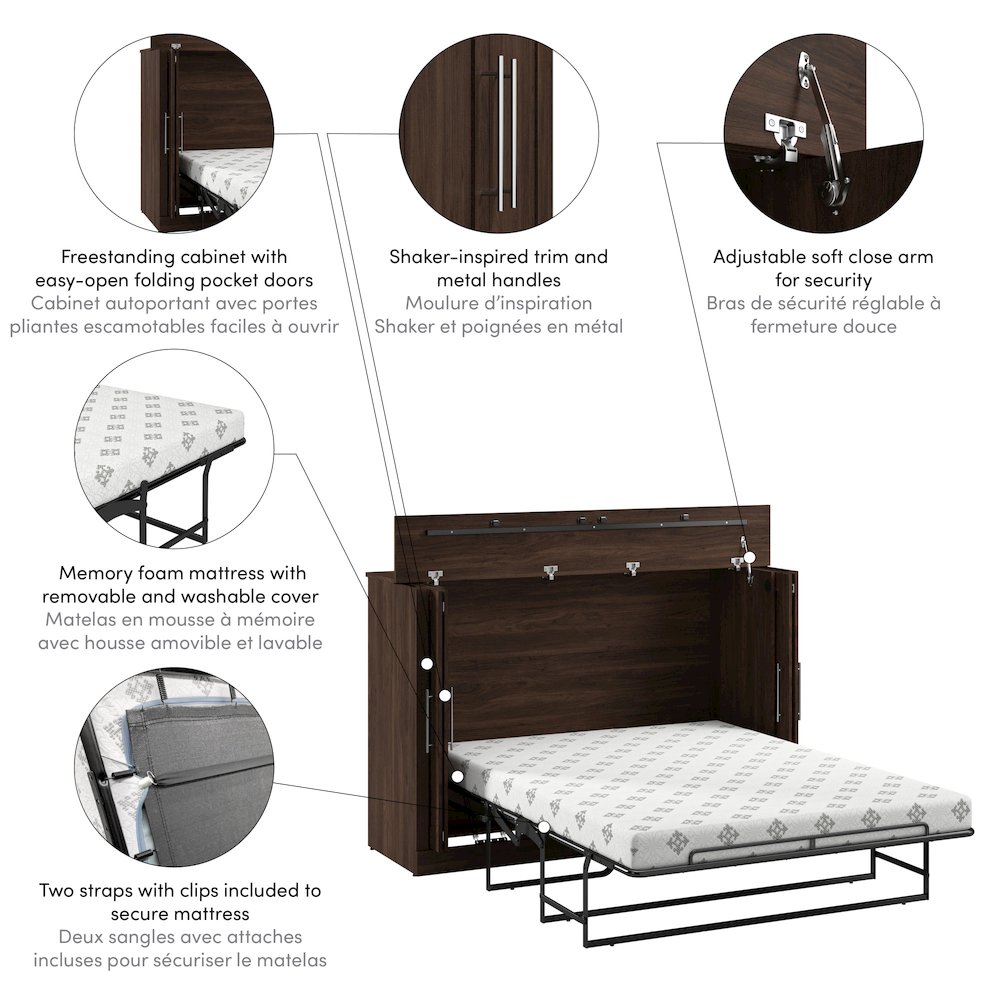 Pur 75W Queen Cabinet Bed with Mattress. Picture 8