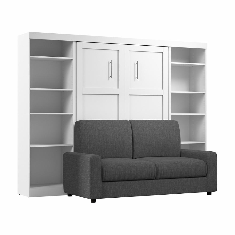 Murphy Sofa and Shelving Units, 109-inch Space-Saving Wall Bed with Storage. Picture 1