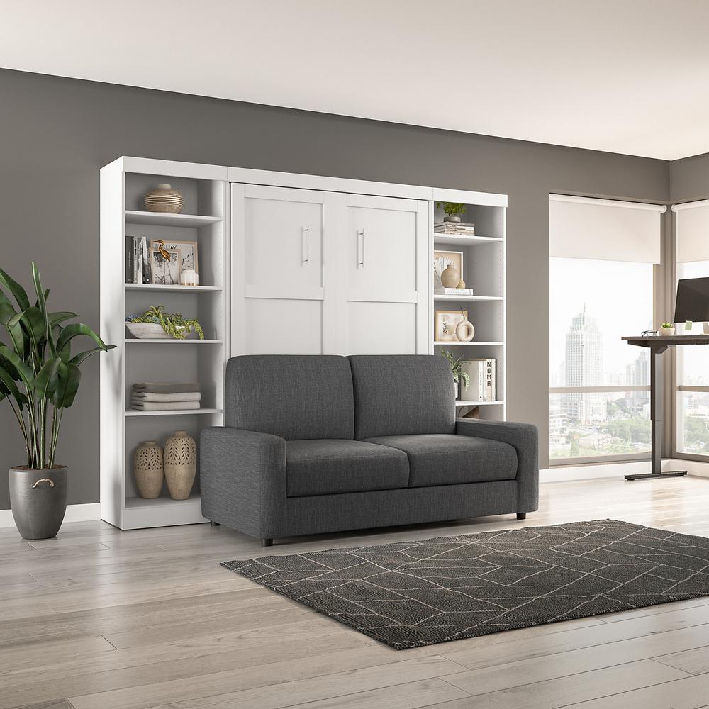 Murphy Sofa and Shelving Units, 109-inch Space-Saving Wall Bed with Storage. Picture 3