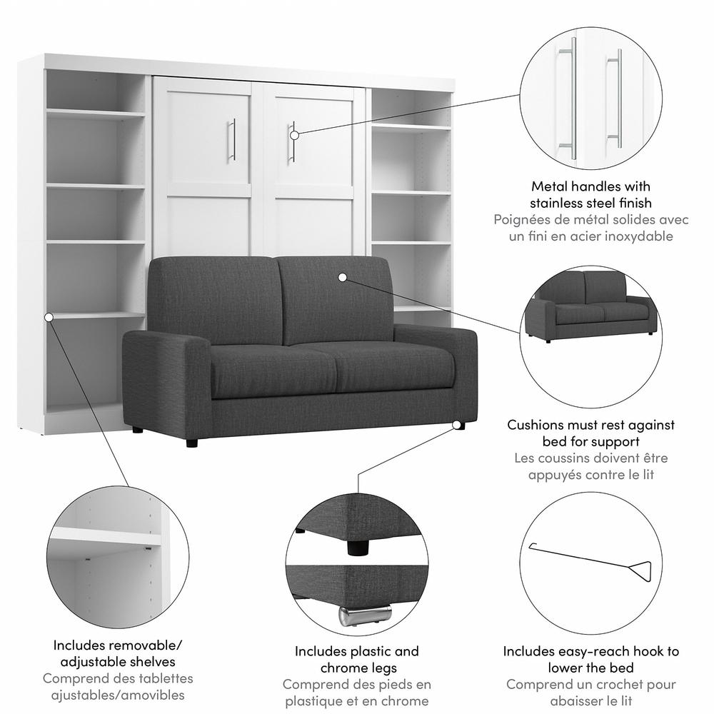 Murphy Sofa and Shelving Units, 109-inch Space-Saving Wall Bed with Storage. Picture 5