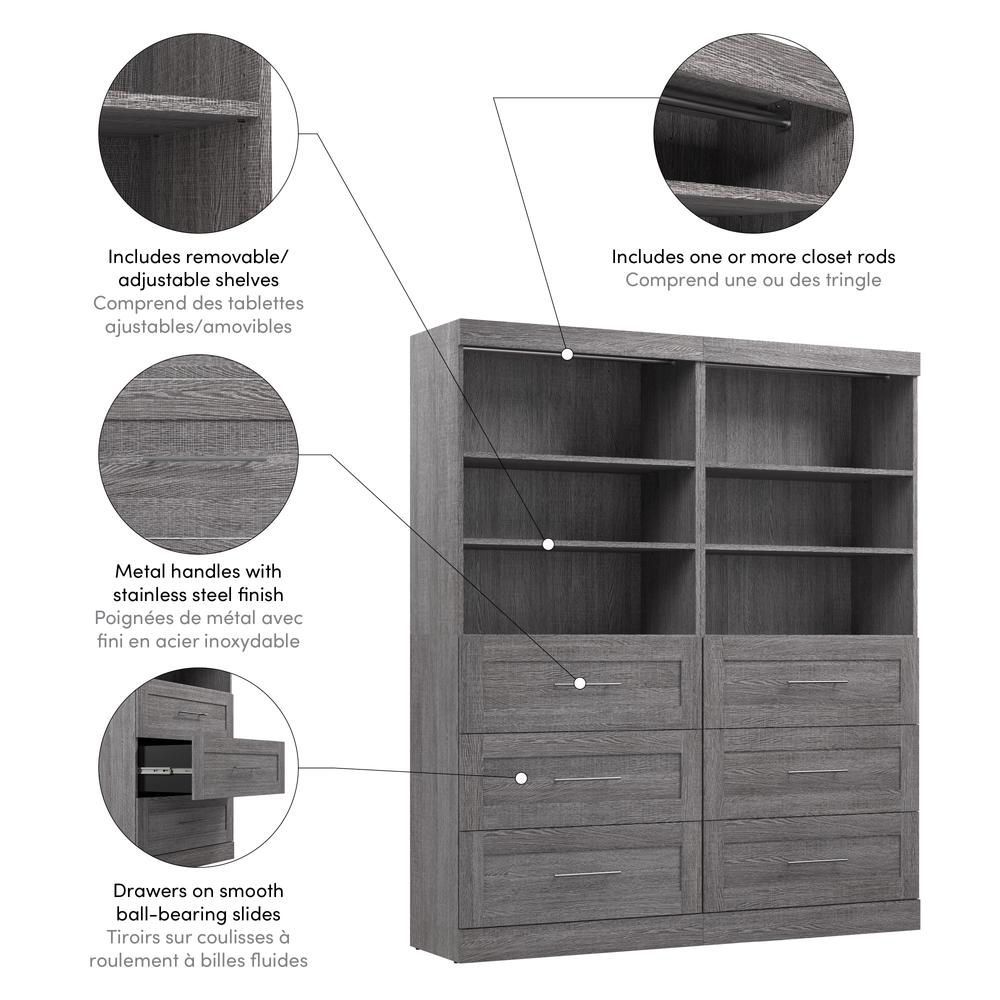 Pur 72W Closet Organizer with Drawers. Picture 4