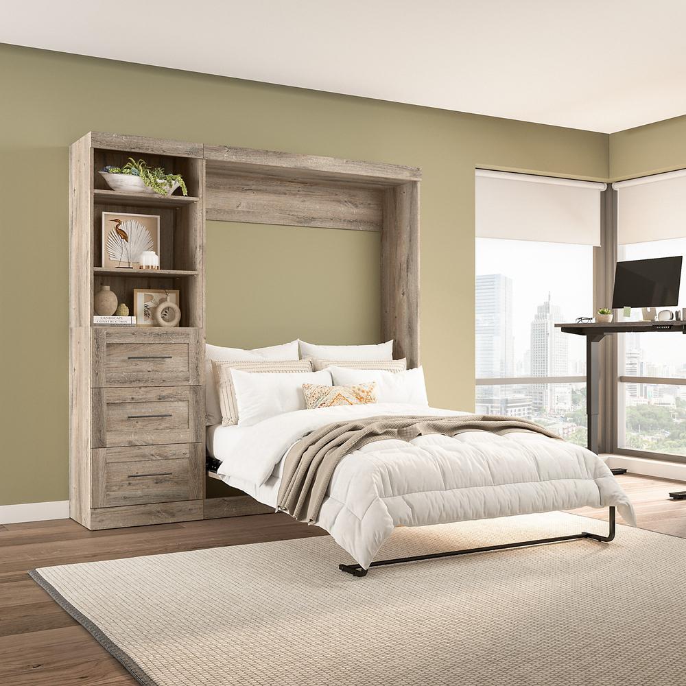 Murphy Unit with Drawers, 84-inch Space-Saving Wall Bed with Storage. Picture 3