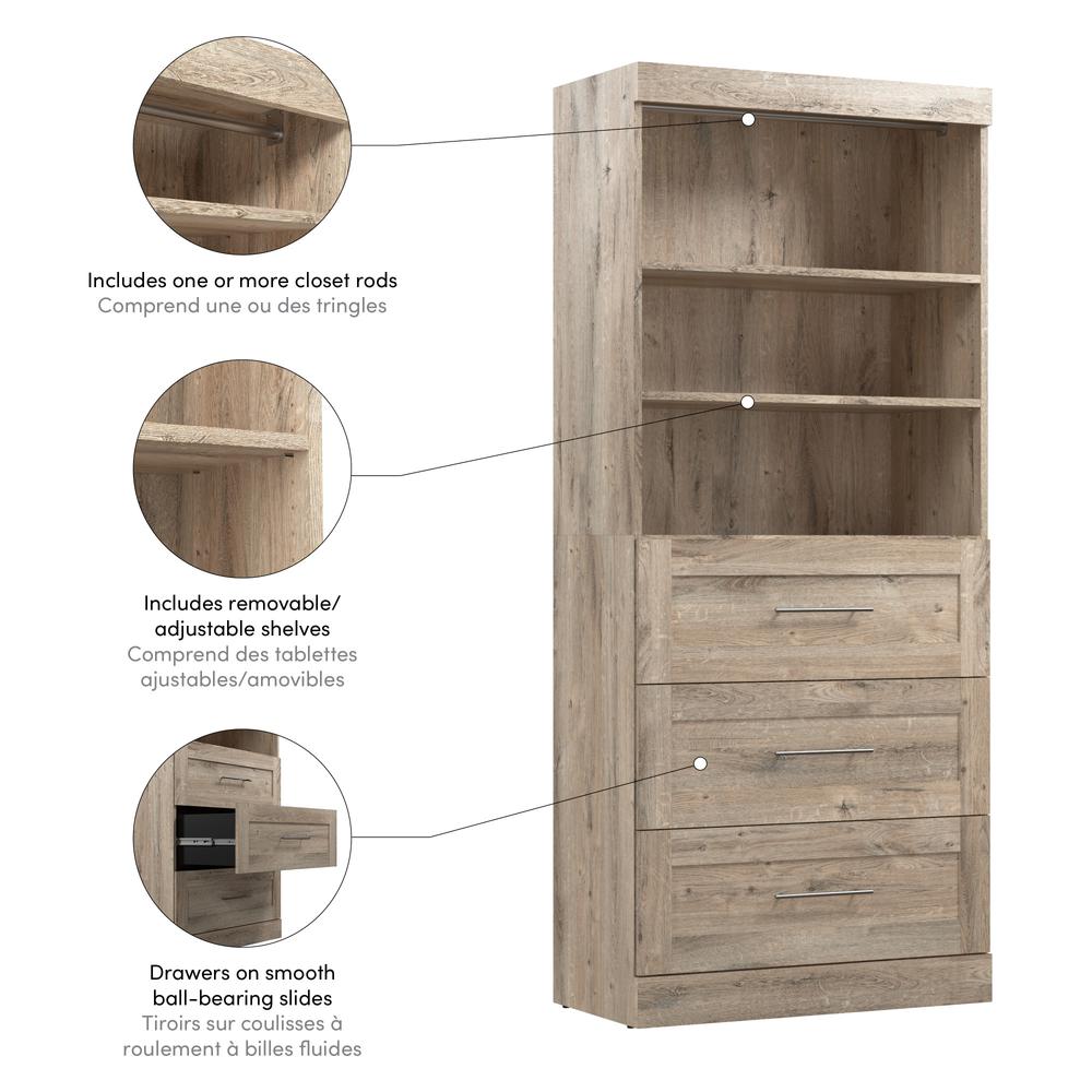 Pur 36W Closet Organizer with Drawers. Picture 4