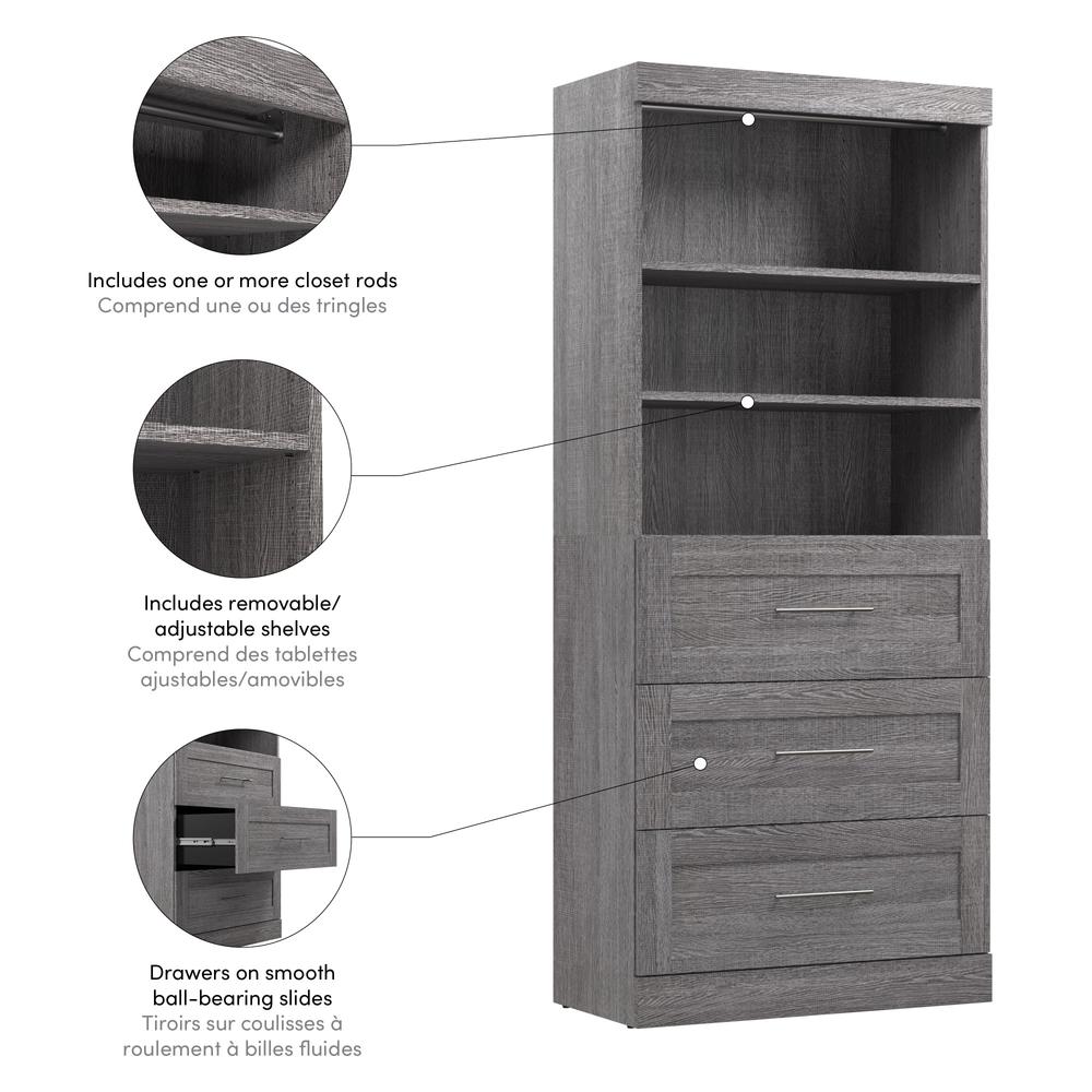 Pur 36W Closet Organizer with Drawers. Picture 4