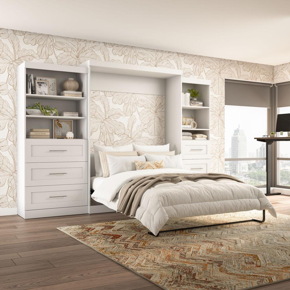 Queen Murphy Bed and 2 Shelving Units with Drawers. Picture 2