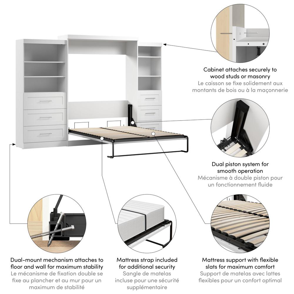Queen Murphy Bed and 2 Shelving Units with Drawers. Picture 5