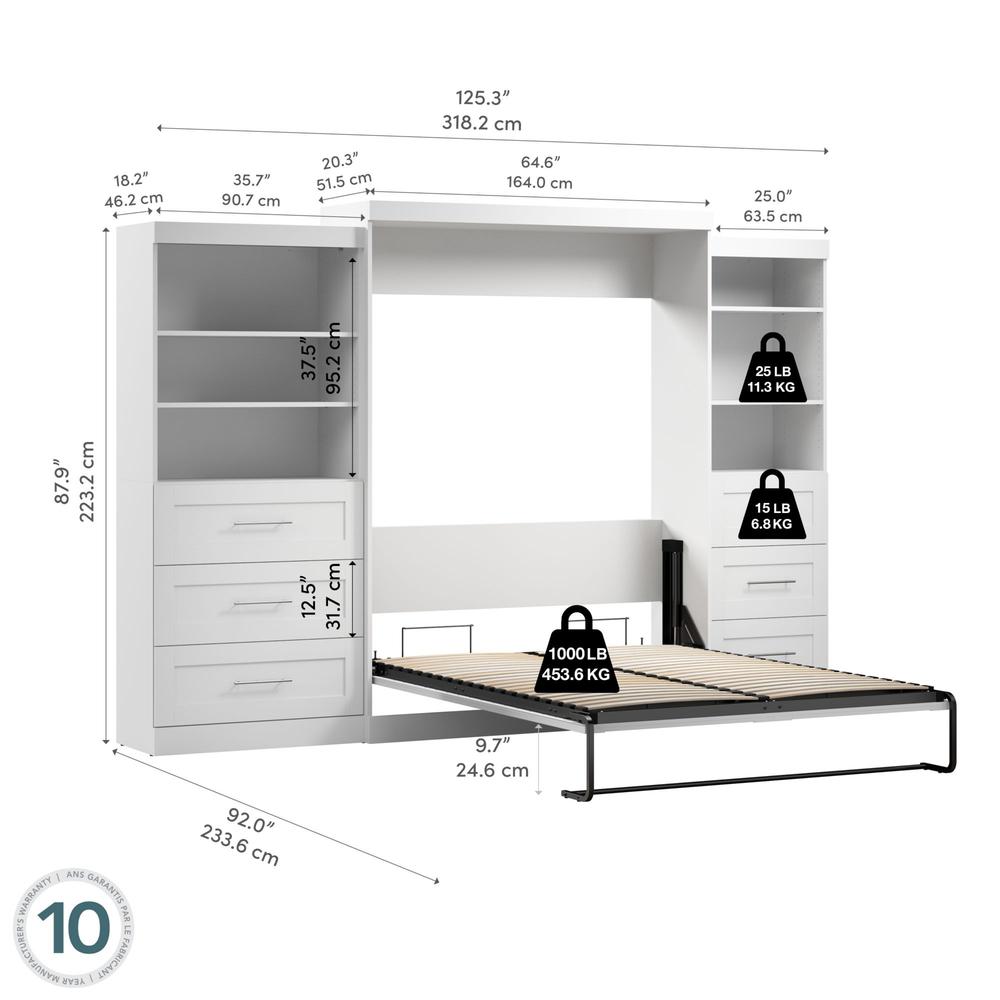 Queen Murphy Bed and 2 Shelving Units with Drawers. Picture 7