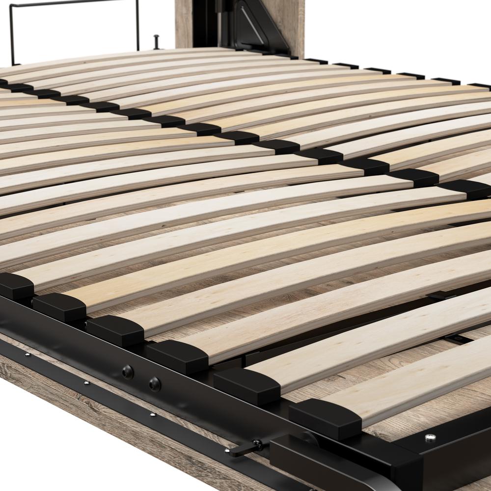 Queen Murphy Bed and Shelving Unit with Drawers, 101-inch Space-Saving Wall Bed. Picture 14