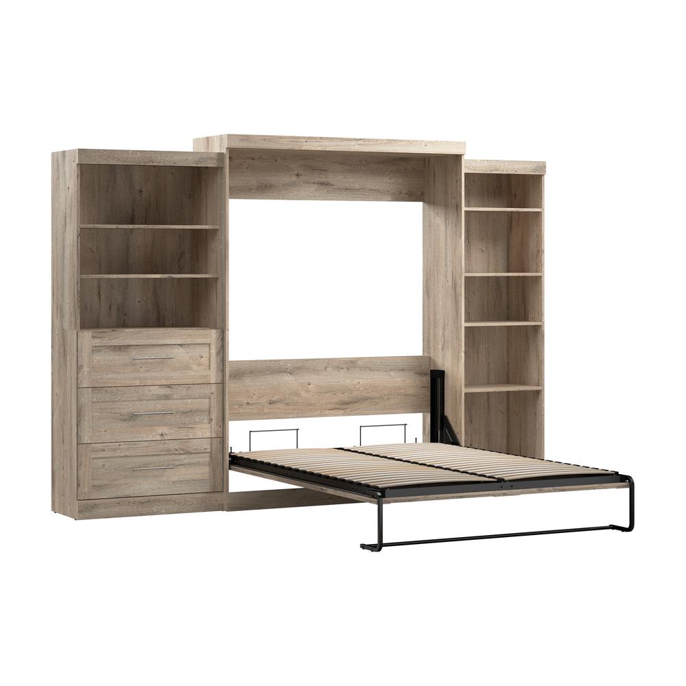 Queen Murphy Bed with Shelving and Drawers, 126-inch Space-Saving Wall Bed. Picture 3