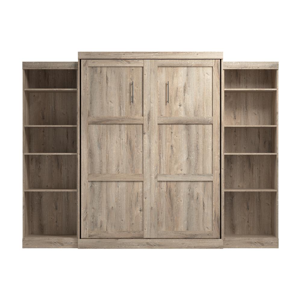 Queen Murphy 2 Shelving Units, 115-inch Space-Saving Wall Bed with Storage. Picture 2