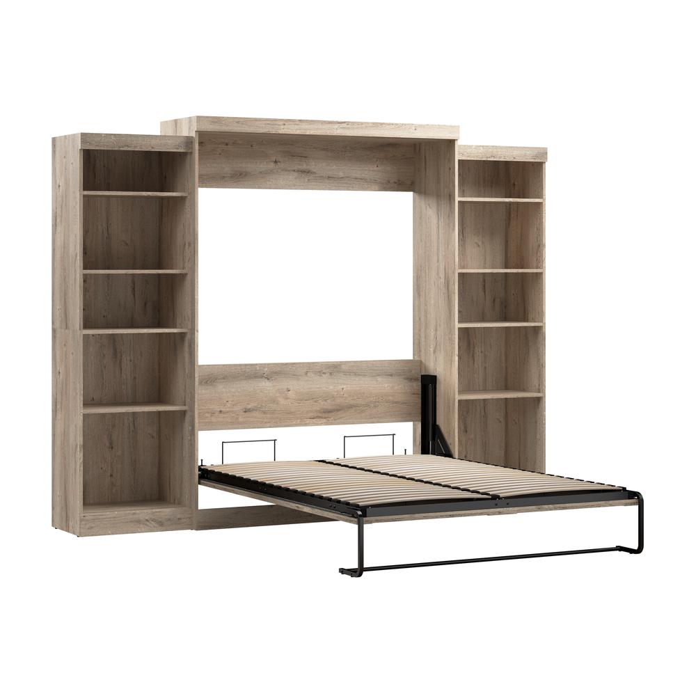 Queen Murphy 2 Shelving Units, 115-inch Space-Saving Wall Bed with Storage. Picture 4