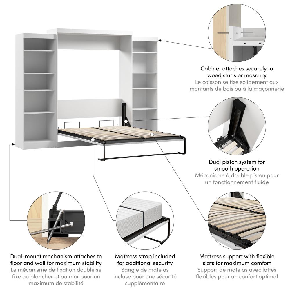 Queen Murphy Bed and 2 Shelving Units, 115-inch Space-Saving Wall Bed. Picture 4