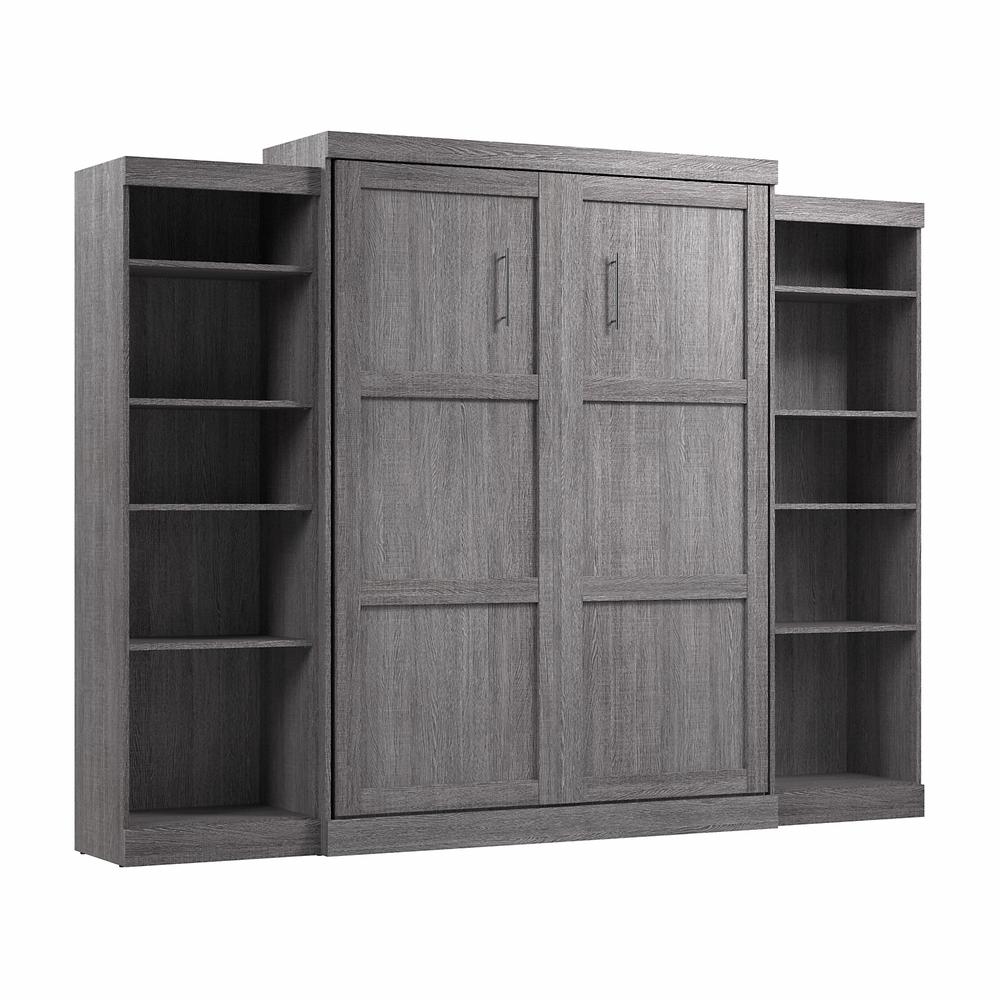 Queen Murphy Bed and 2 Shelving Units, 115-inch Space-Saving Wall Bed. Picture 1