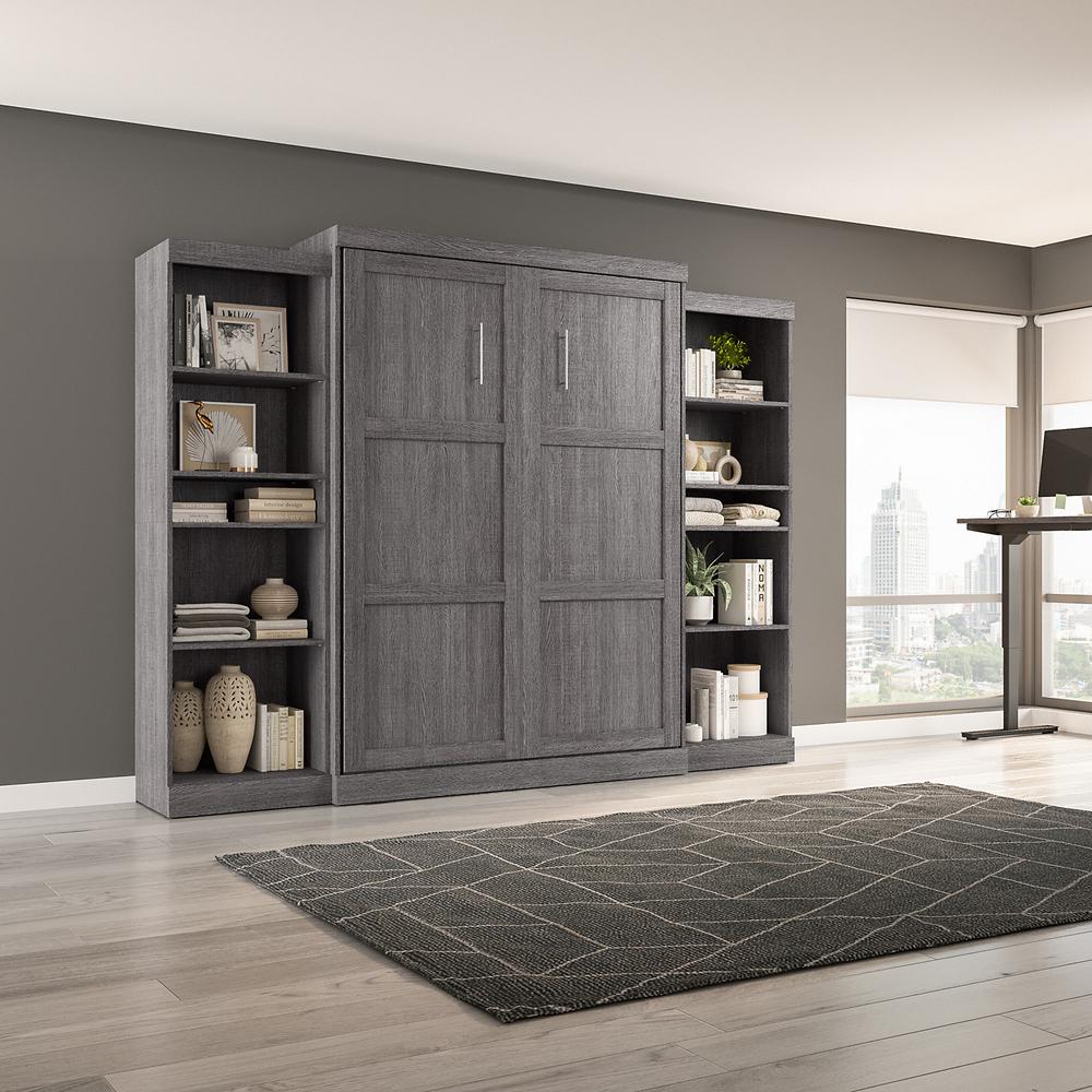 Queen Murphy Bed and 2 Shelving Units, 115-inch Space-Saving Wall Bed. Picture 5