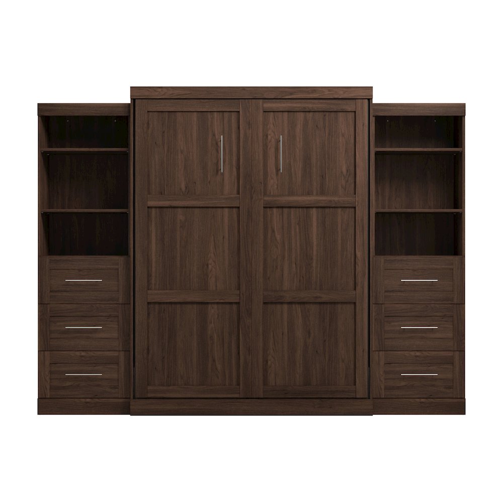 Pur Queen Murphy Bed and 2 Shelving Units with Drawers (115W). Picture 11