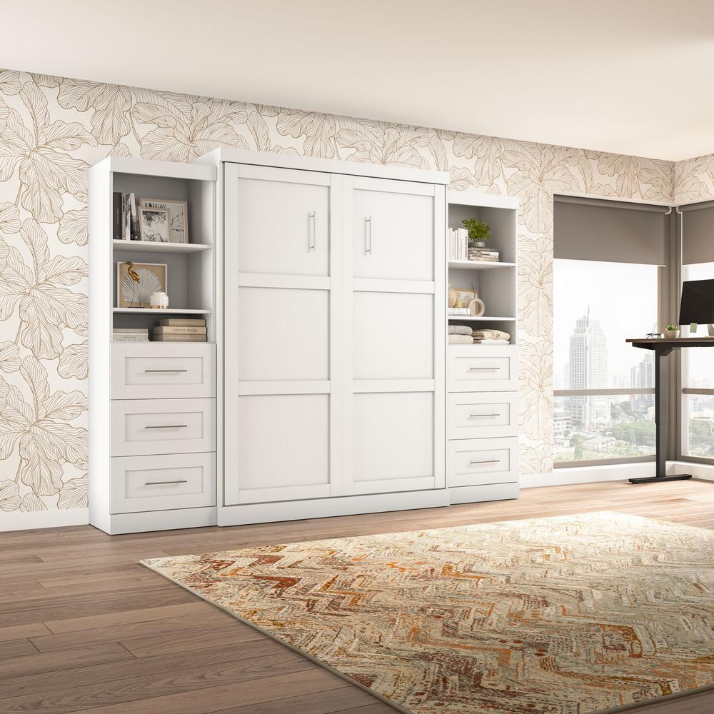 Queen Murphy Bed and 2 Shelving Units with Drawers. Picture 4