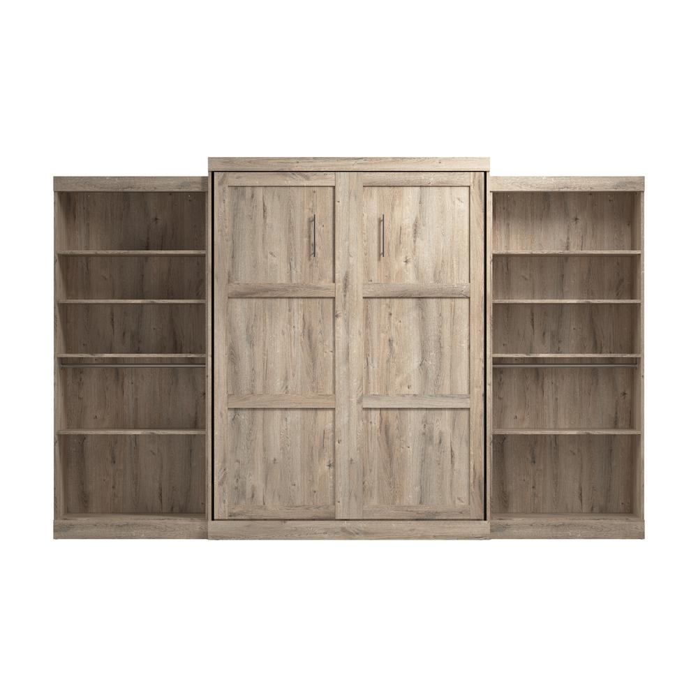 Queen Murphy Bed with 2 Shelving Units, 136-inch Space-Saving Wall Bed. Picture 2