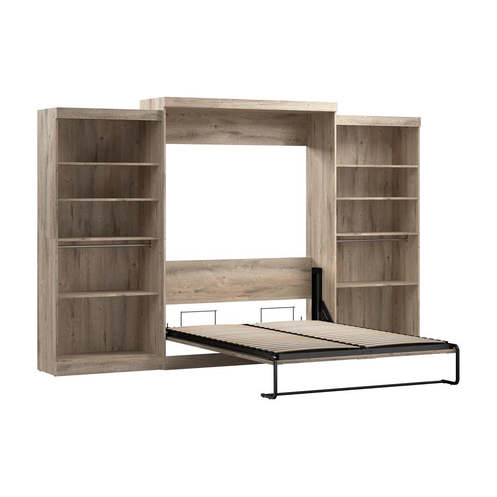 Queen Murphy Bed with 2 Shelving Units, 136-inch Space-Saving Wall Bed. Picture 3