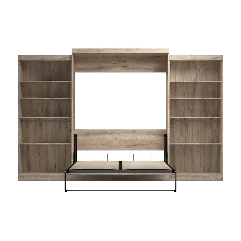 Queen Murphy Bed with 2 Shelving Units, 136-inch Space-Saving Wall Bed. Picture 4