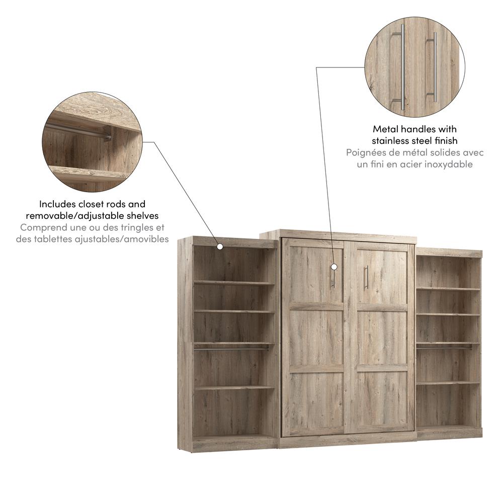 Queen Murphy Bed with 2 Shelving Units, 136-inch Space-Saving Wall Bed. Picture 15