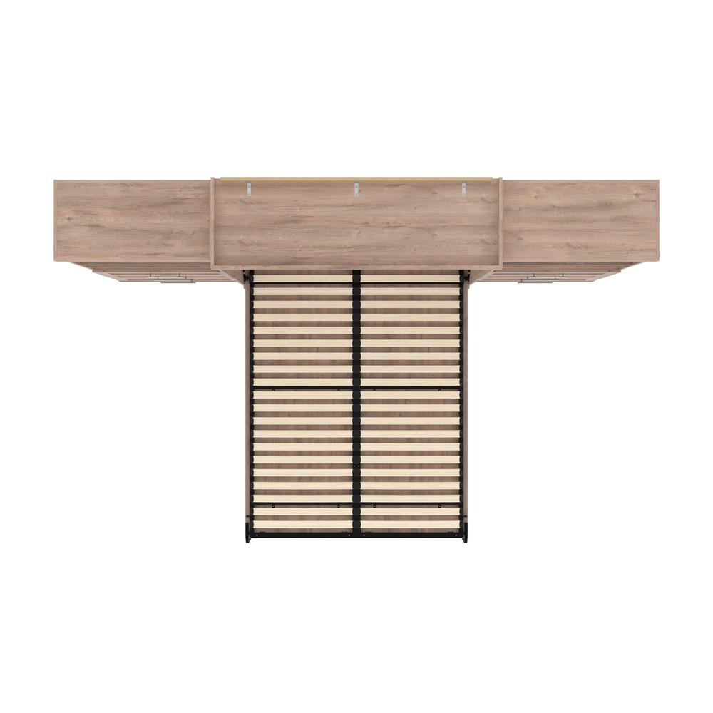 Queen Murphy 2 Shelving Units with Drawers, 136-inch Space-Saving Wall Bed. Picture 11