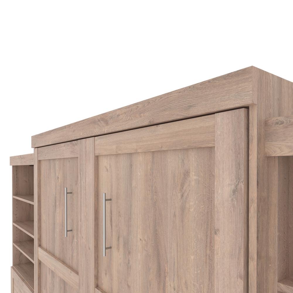 Queen Murphy 2 Shelving Units with Drawers, 136-inch Space-Saving Wall Bed. Picture 24