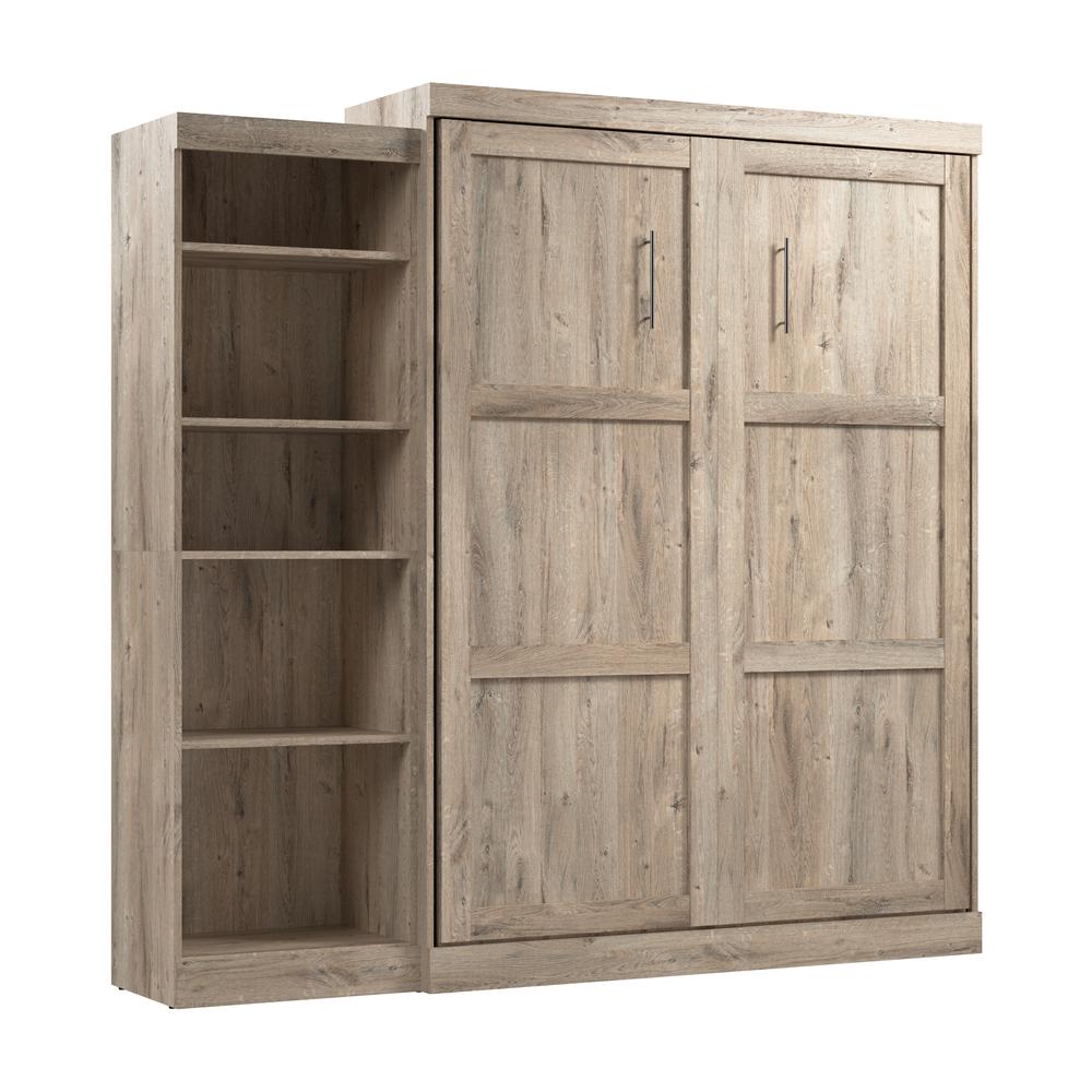 Queen Murphy Shelving Unit, 90-inch Space-Saving Wall Bed for Multipurpose Room. Picture 1