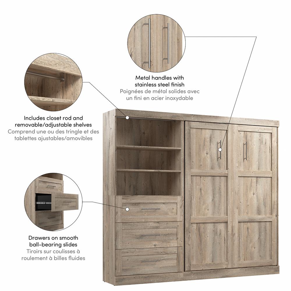 Murphy Unit with Drawers, 95-inch Space-Saving Wall Bed with Storage. Picture 2