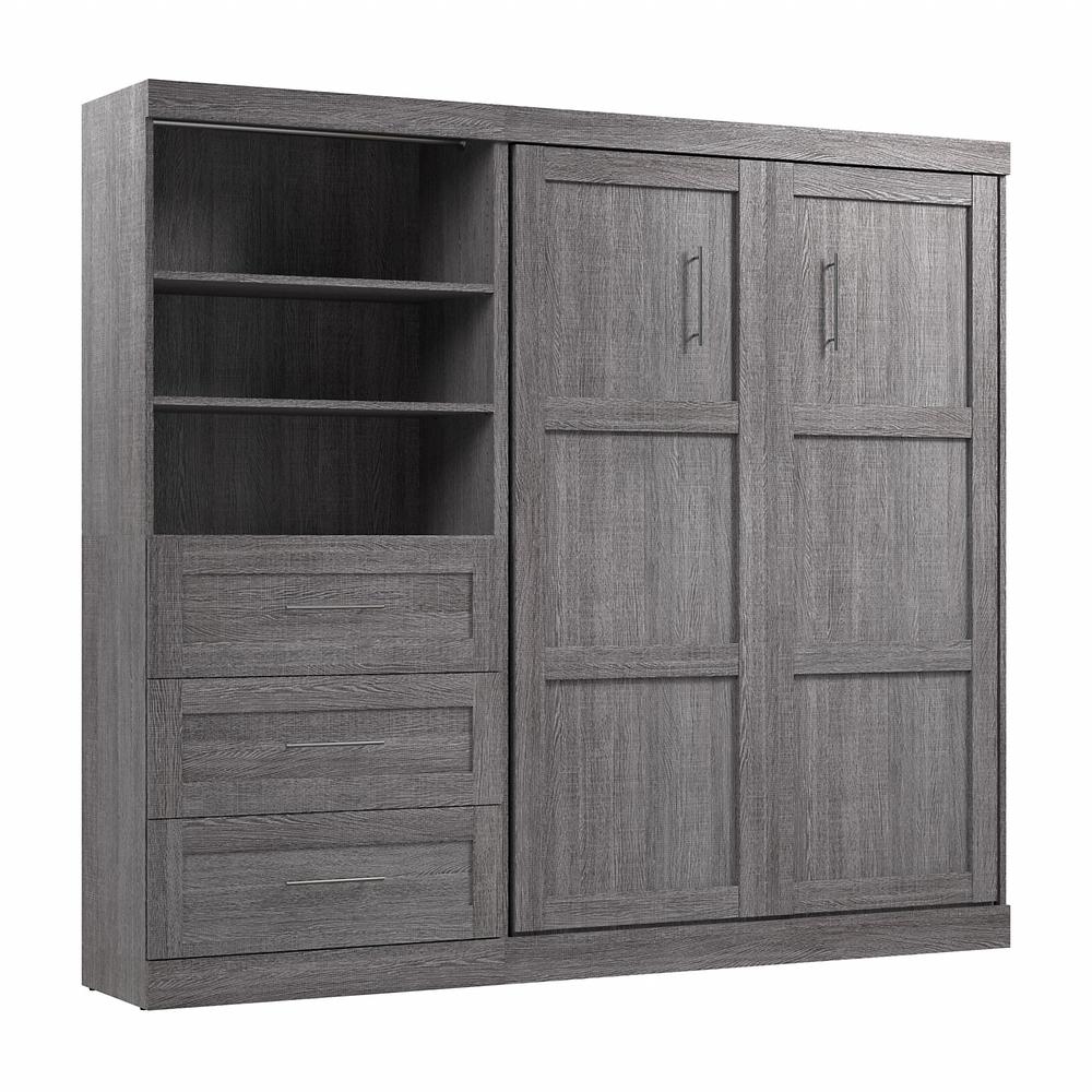 Murphy Bed and Storage Unit with Drawers, 95-inch Space-Saving Wall Bed. Picture 1