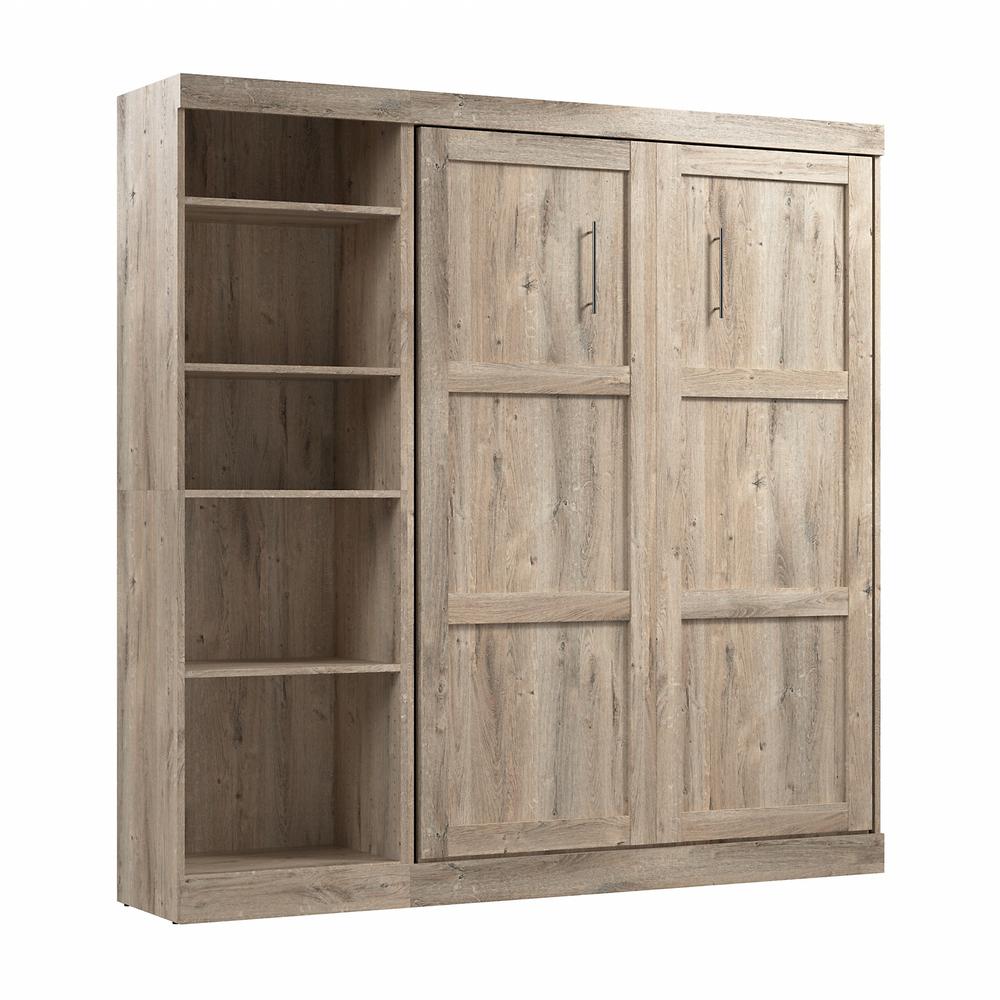 Murphy Bed with Shelving Unit, 84-inch Space-Saving Wall Bed. Picture 1