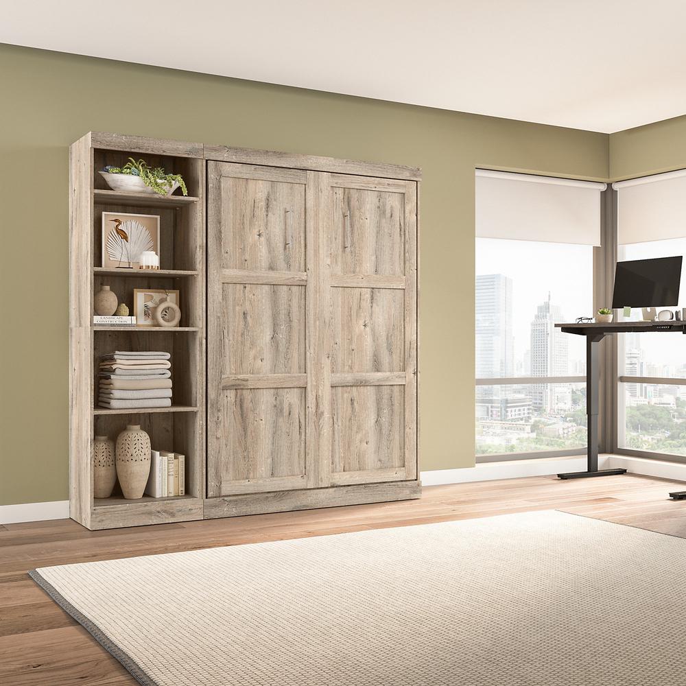 Murphy Bed with Shelving Unit, 84-inch Space-Saving Wall Bed. Picture 6