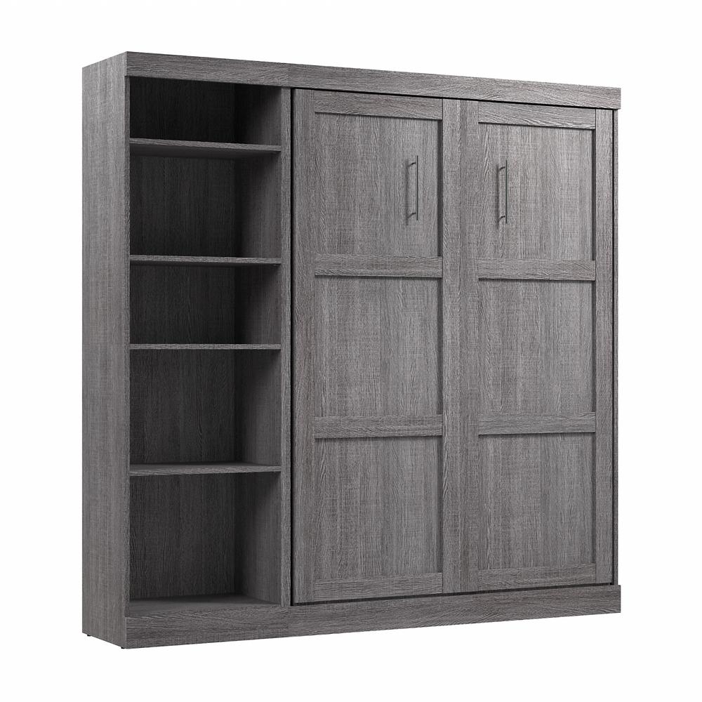 Murphy Bed with Shelving Unit, 84-inch Space-Saving Wall Bed. Picture 1