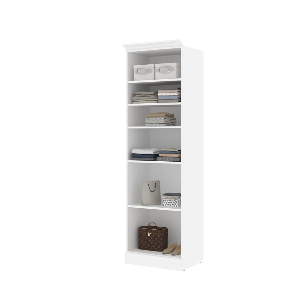 Versatile 25W Closet Organizer in White. Picture 3