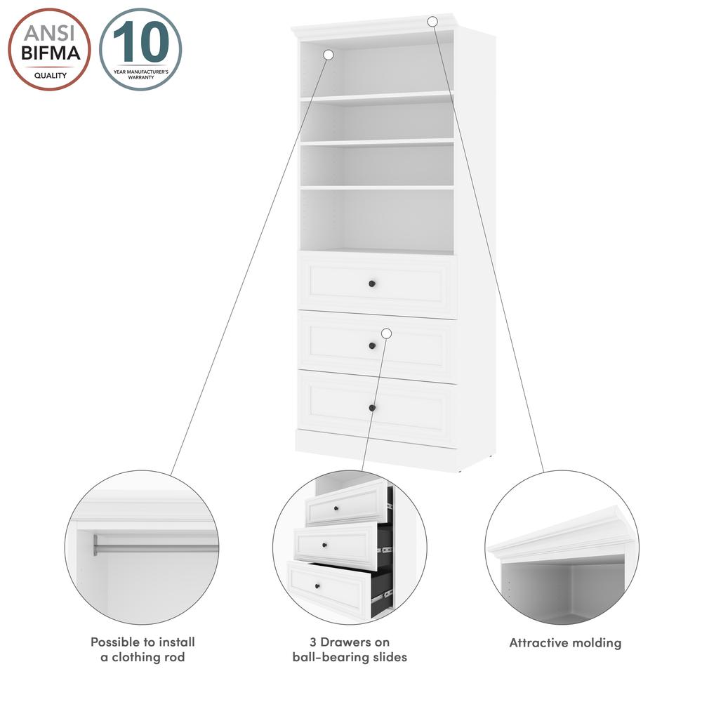 Versatile 36W Closet Organizer with Drawers. Picture 12