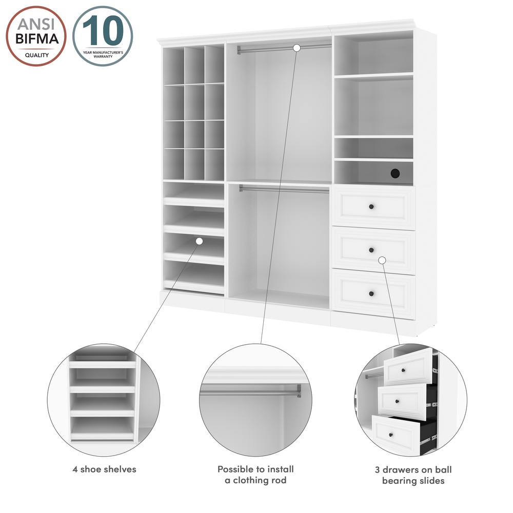 Versatile 86W Closet Organization System with Drawers. Picture 6
